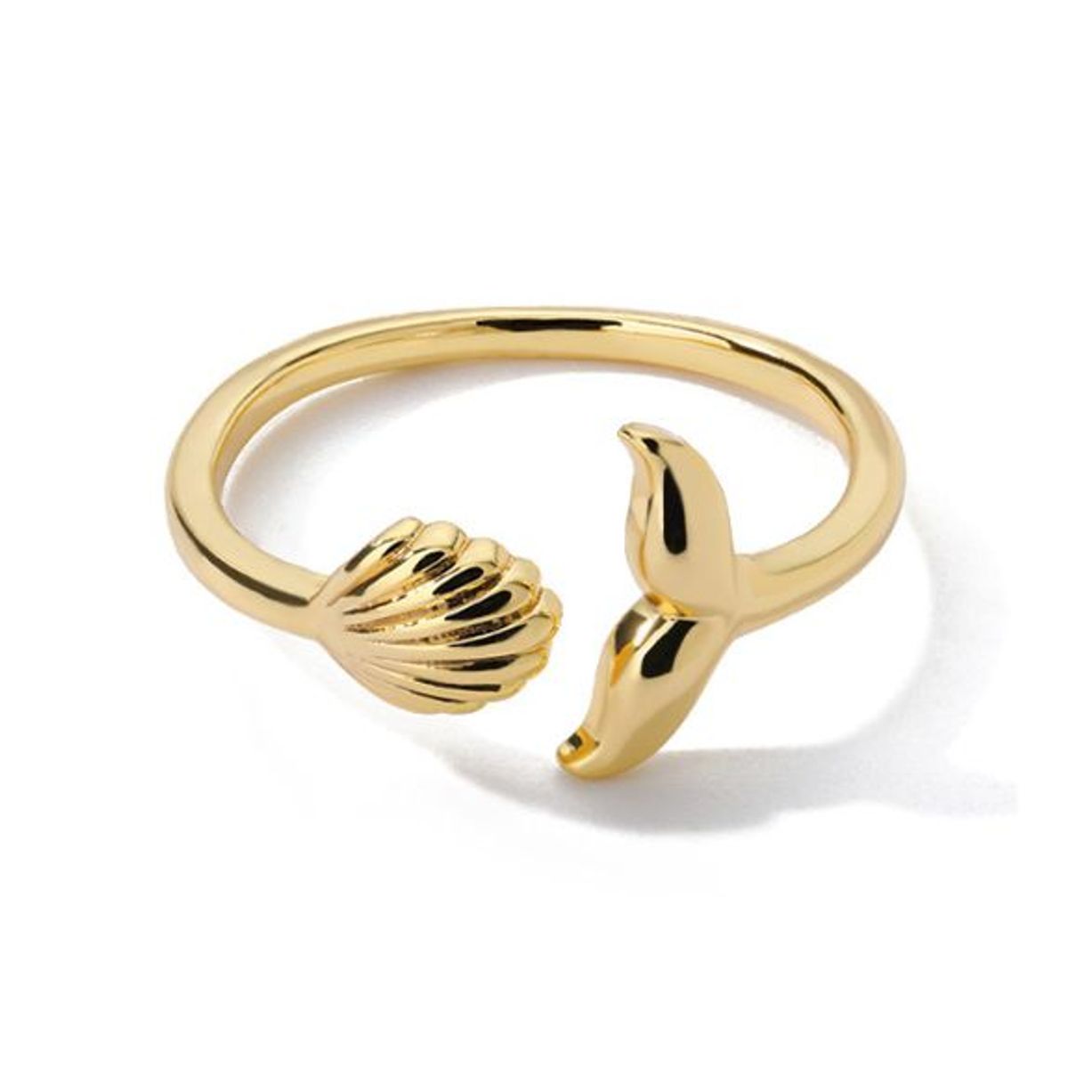 ACCESORIOS DE EVA - Anillo Ajustable para Mujer en Acero Inoxidable Concha_.
