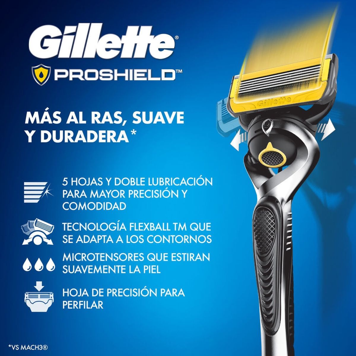 GILLETTE - Repuesto Maquina De Afeitar Gillette Fusion5 Proshield X 2un