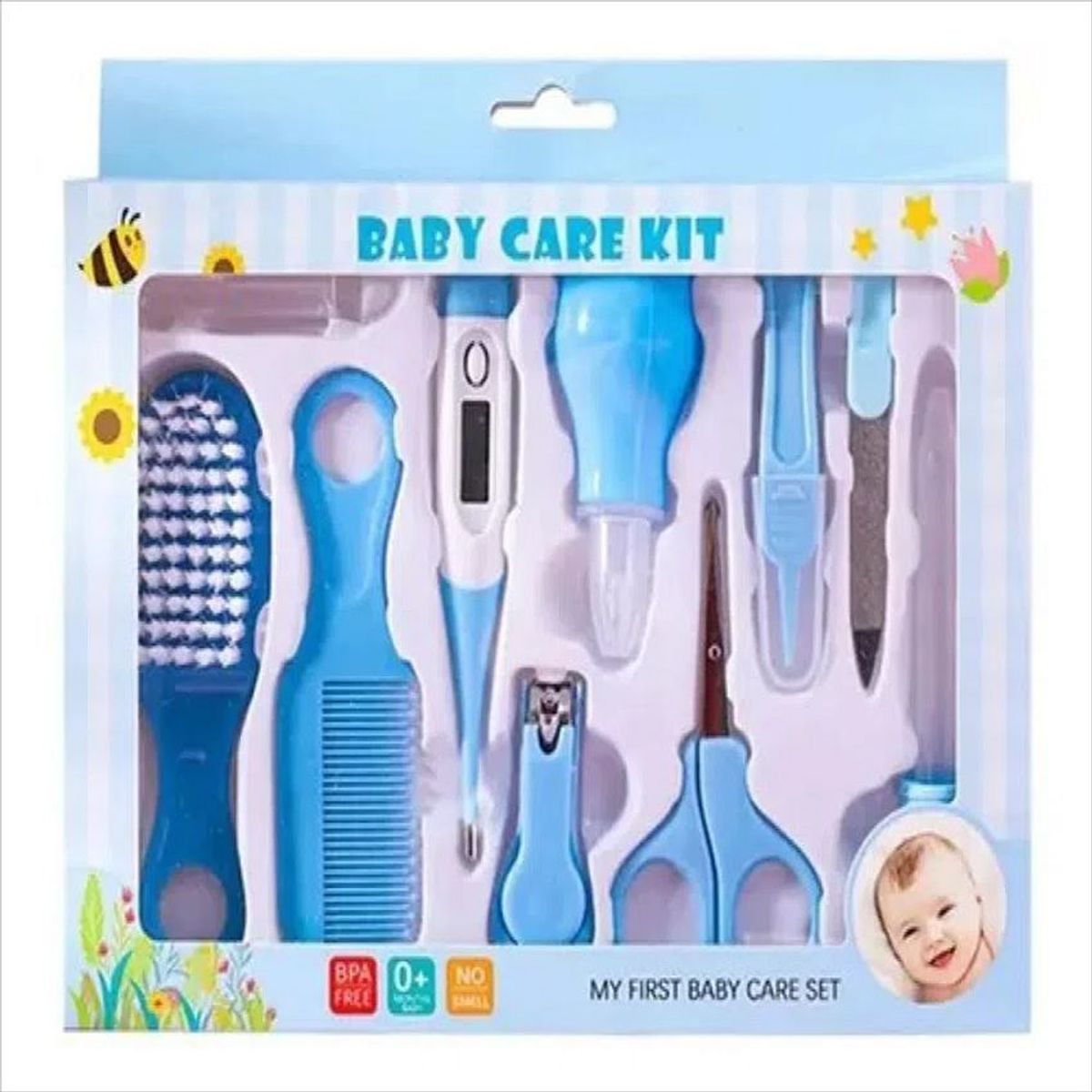 GENERICO - Kit de aseo y manicure bebe x 10 pcs - Azul