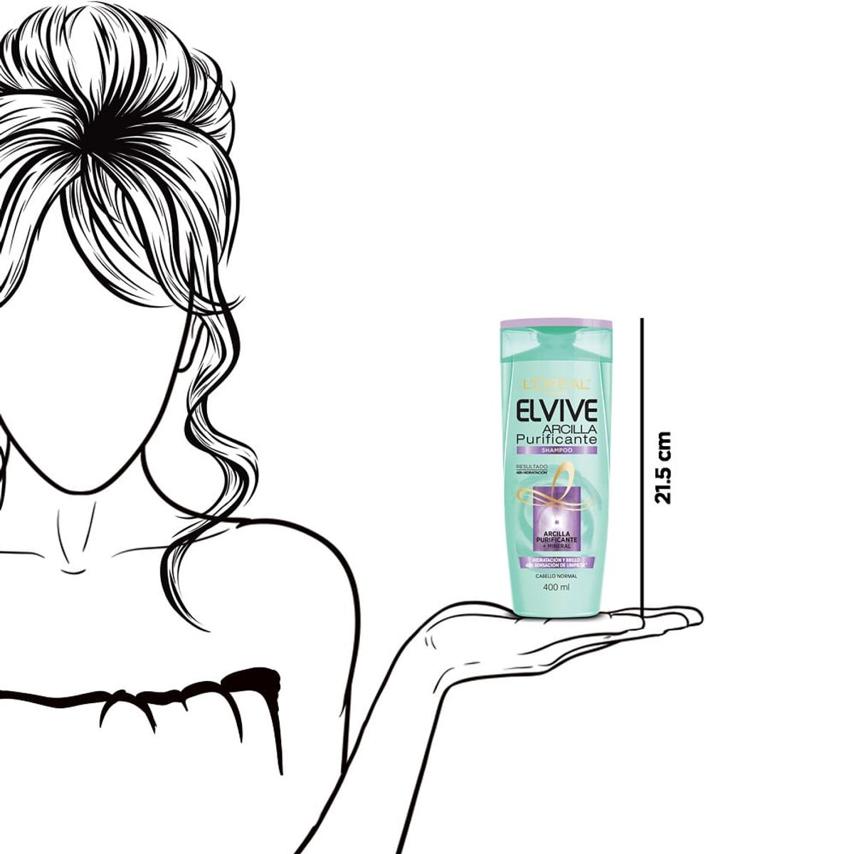 LOREAL PARIS - Shampoo L'oréal Paris Elvive Arcilla Purificante X 400 Ml