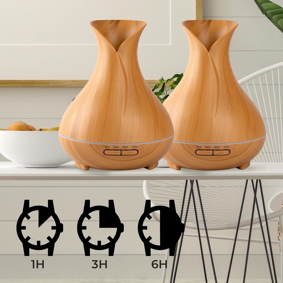 ENERGY PLUS - Combo: 2 Humidificadores difusor aromas eléctrico aromaterapia