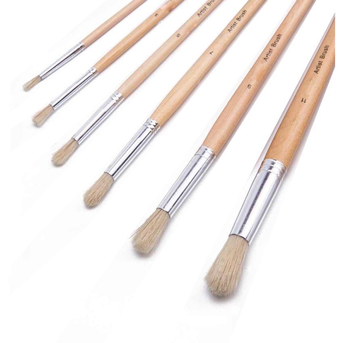 FRANCO ARTE - Pincel De Cerda Redondo Set x 6 Unds Impar