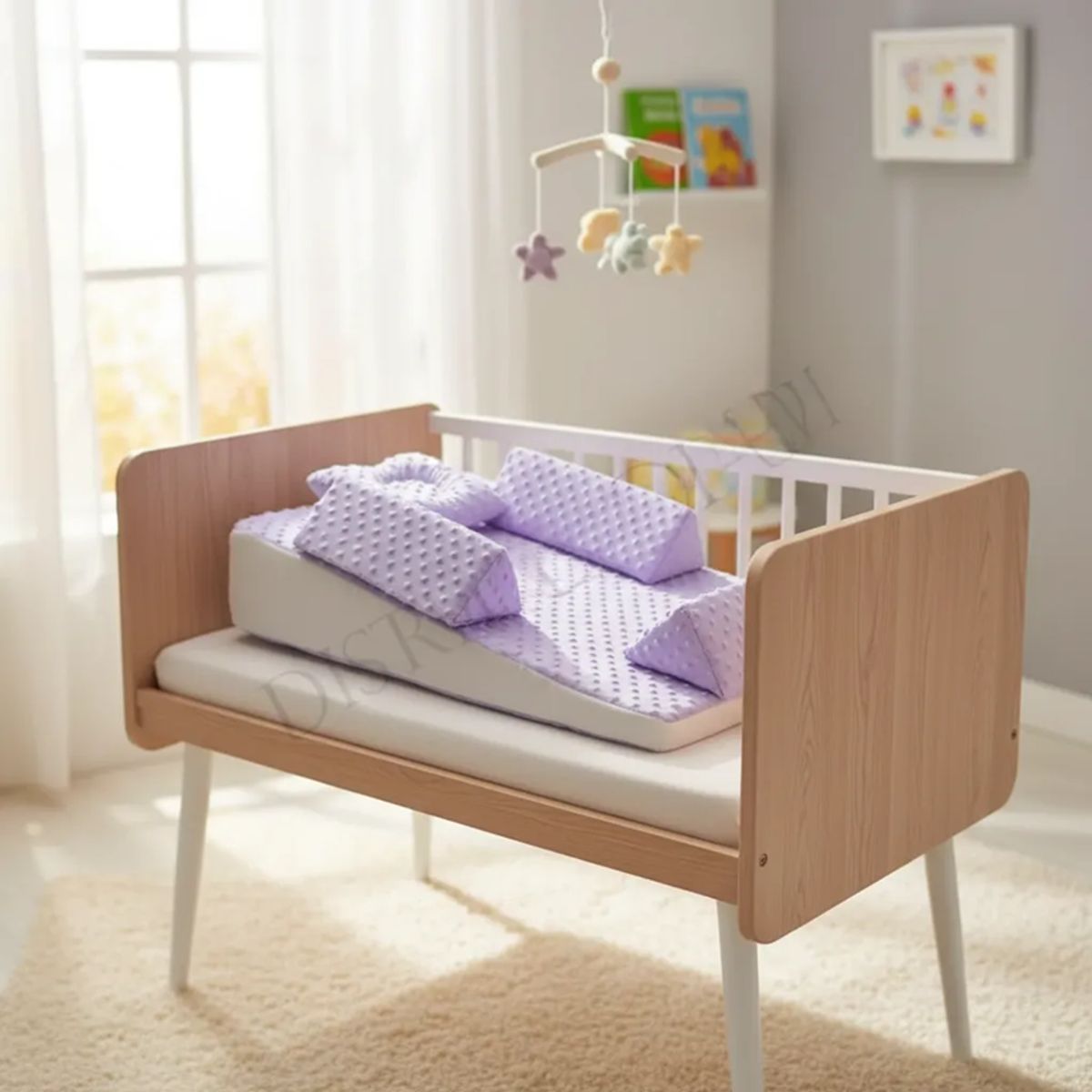 DISTRIBUCIONES GUZ SAS - Colchoneta Anti Reflujo Para Bebe Alta Densidad 75m50m14m Color Lila