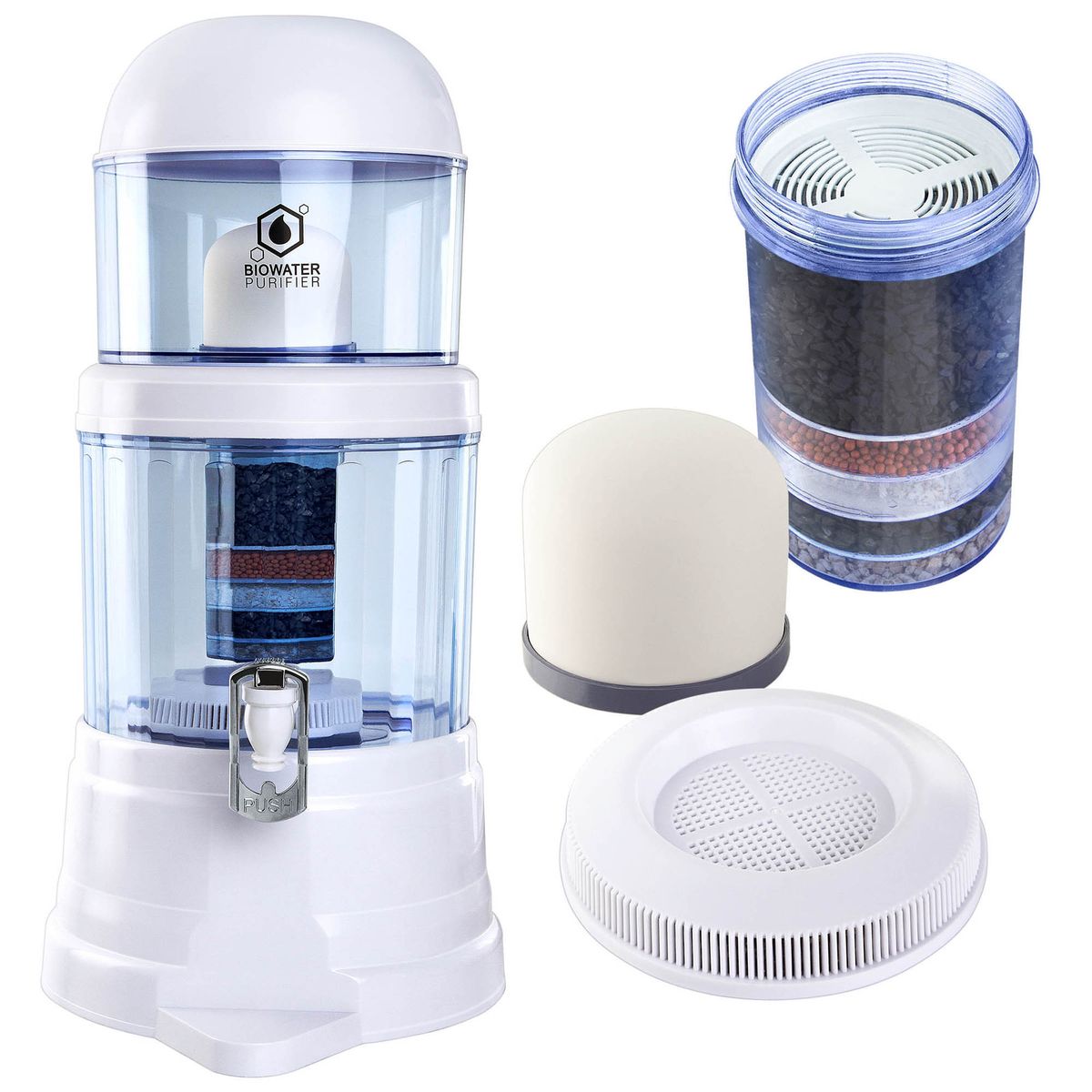 CHEF MASTER - Combo: Filtro de Agua Biowater Chef Master + Kit de 3 Repuestos