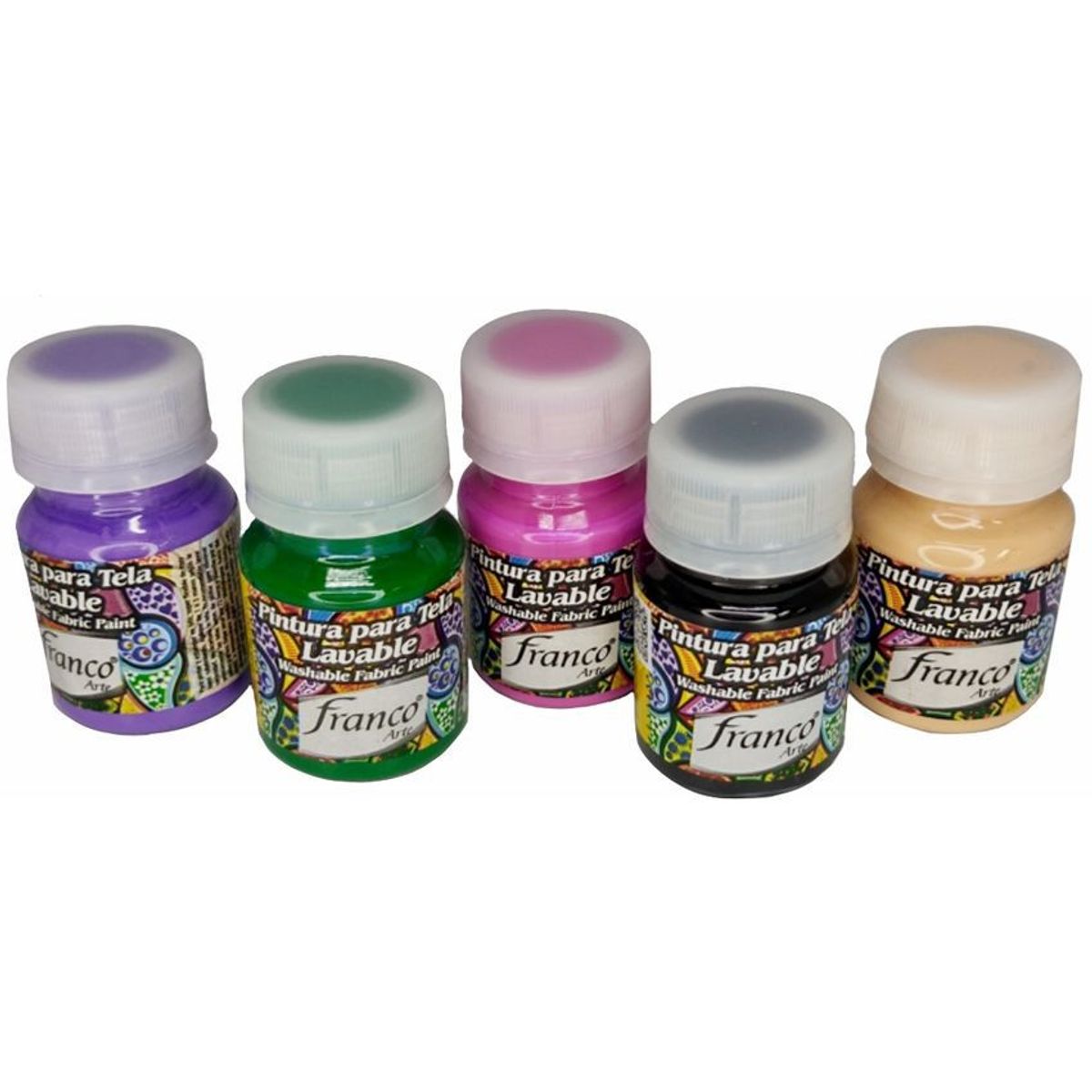 FRANCO ARTE - Kit de Pintura Para Tela Franco Arte 30 ml X 5 Unidades