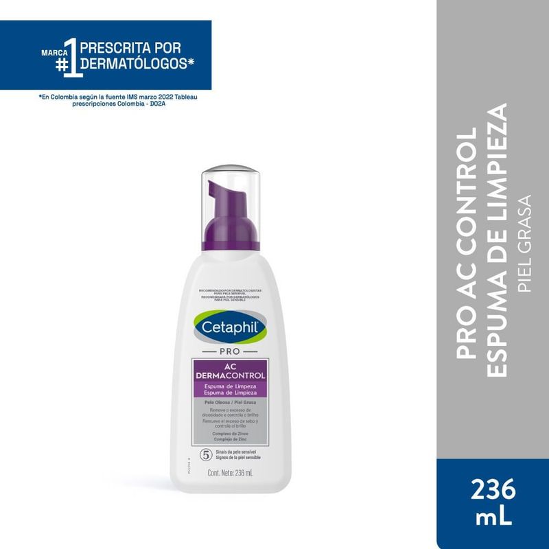 CETAPHIL - Espuma Facial Dermacontrol X 236ml