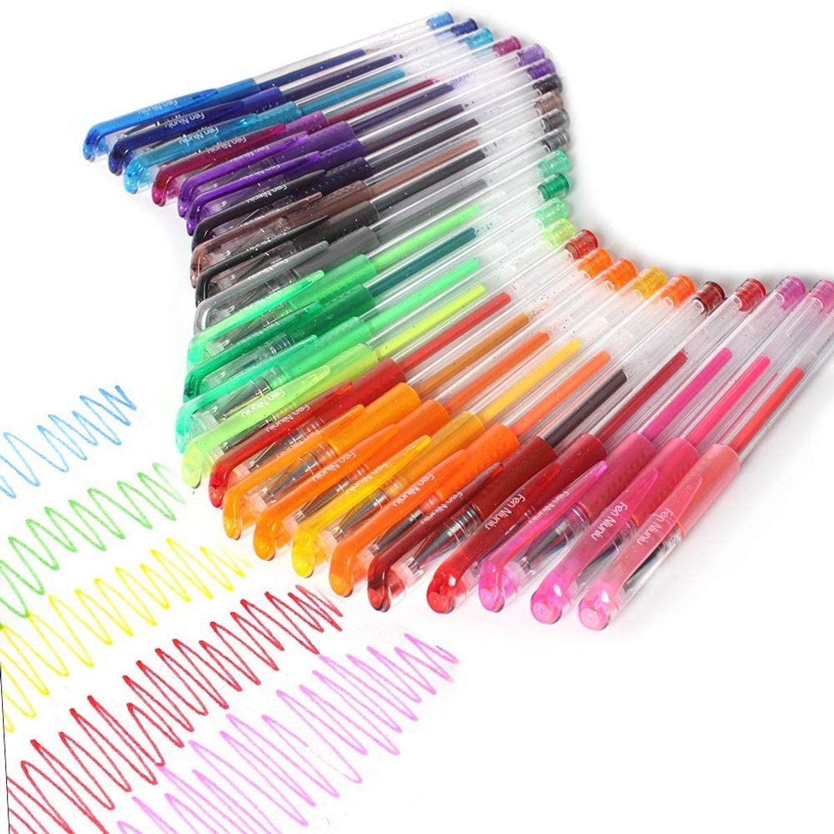 GENERICO - Lapiceros Gel Metálicos x24 Pastel Neón Glitter Punta Fina