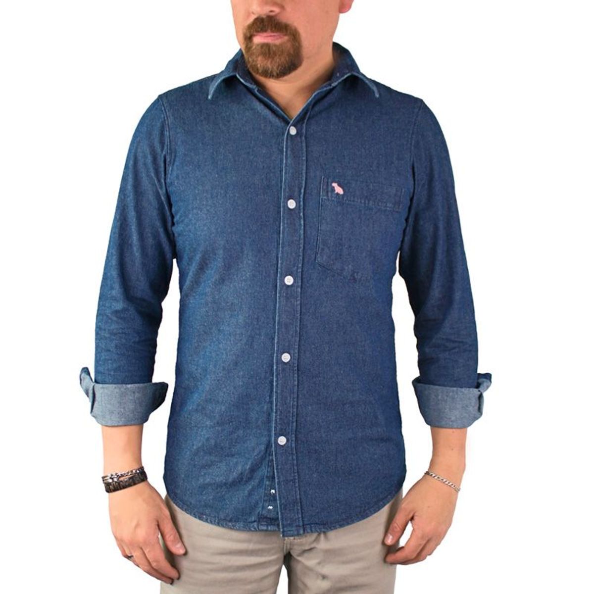 LEC LEE - Camisa En Denim Para Hombre Lec Lee ?ndigo Oscuro.