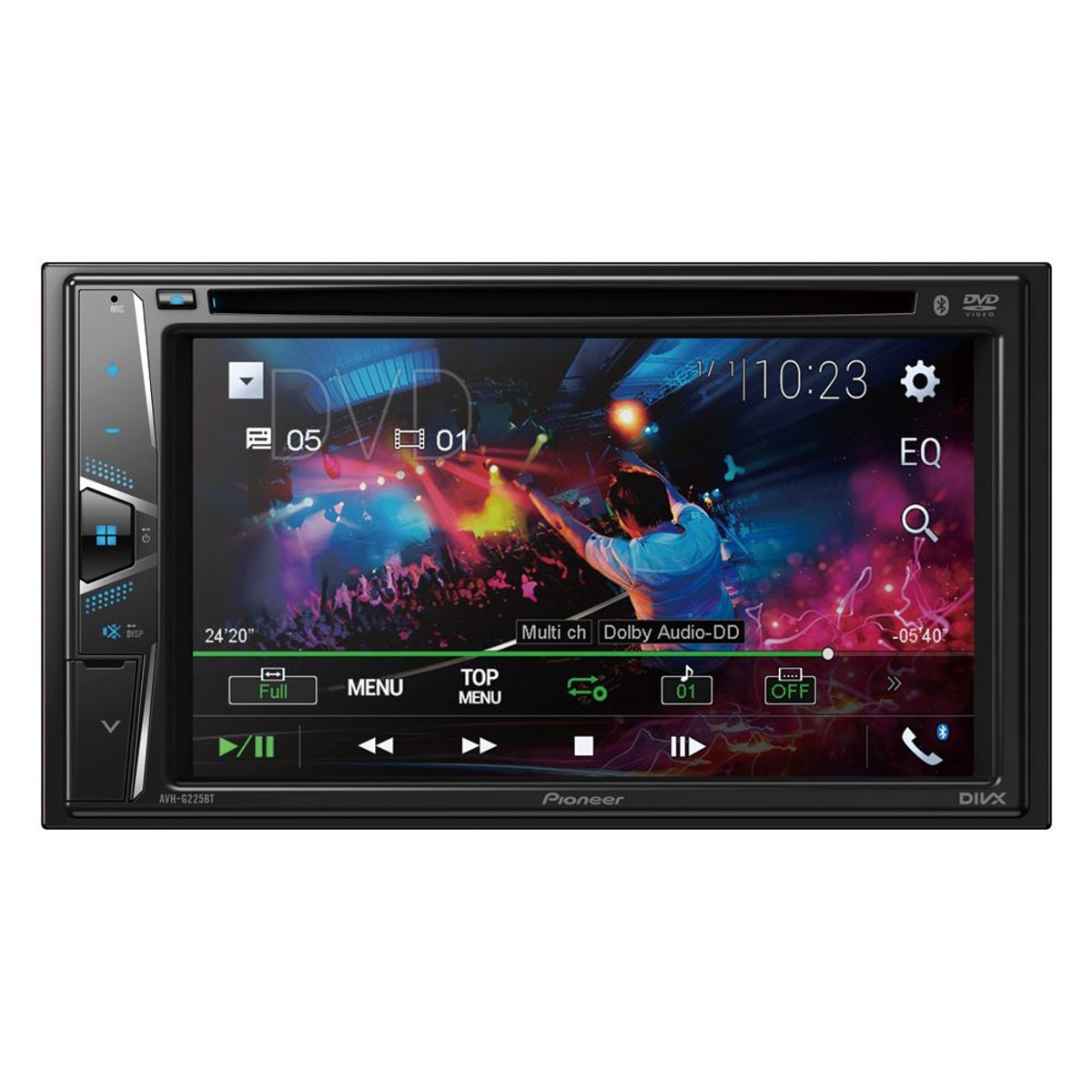 PIONEER - Radio Carro Pantalla Tactil DVD Bluetooth Pioneer AVH-G225BT