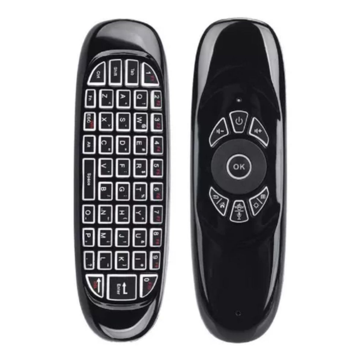 GENERICO - Control Smart Tv Air Mouse Teclado Luces Rgb Recargable Usb