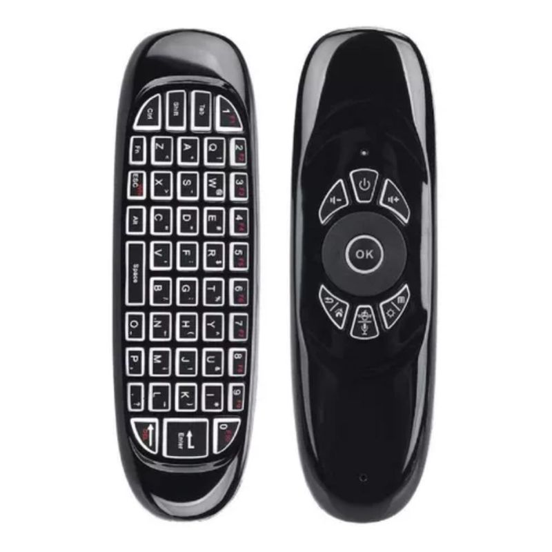GENERICO - Control Smart Tv Air Mouse Teclado Luces Rgb Recargable Usb