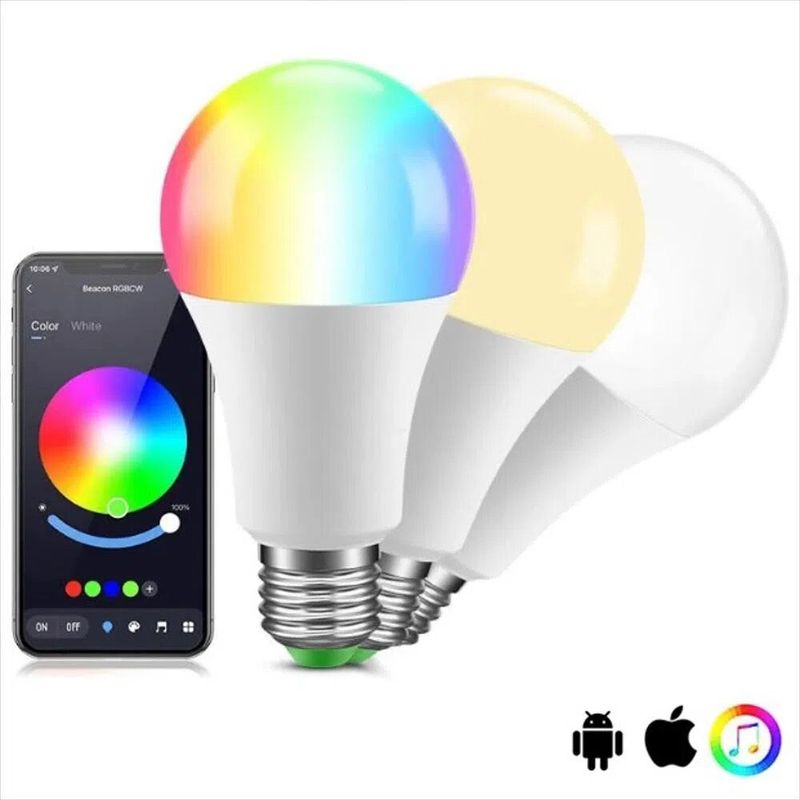 GENERICO - Bombillo Smart LED Inteligente RGB Multicolor Wifi Google Amazon 9w