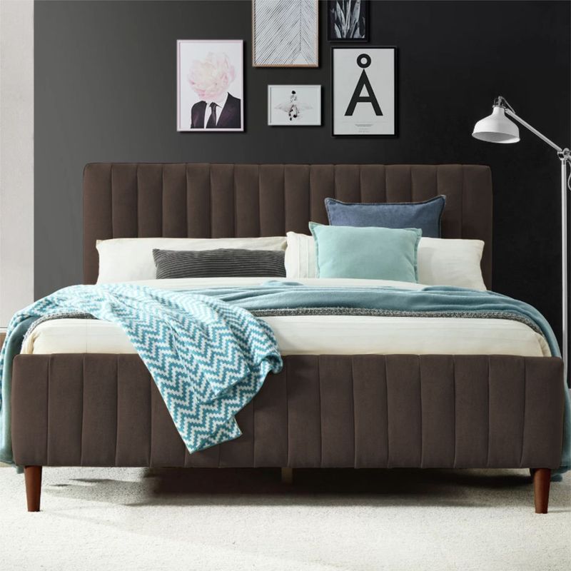 EKONOMODO COLOMBIA - Colchon Semidoble 1 Pillow con Cama en pino Vitale Cafe 120x190 cm