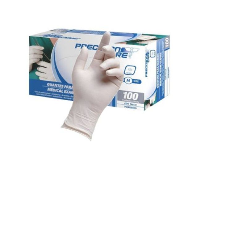 PRECISION CARE - Guantes De Látex Talla M X 100 Unidades