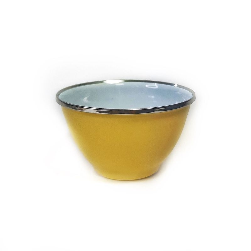 CRIOLLA - Bowl 10 cm narciso borde metalico Peltre.