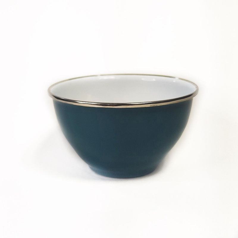 CRIOLLA - Bowl 12 cm verde borde metalico Peltre.