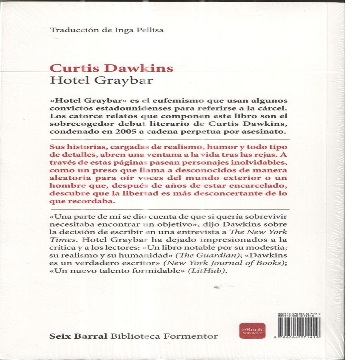 GENERICO - Libro Hotel Graybar de Dawkins Curtis
