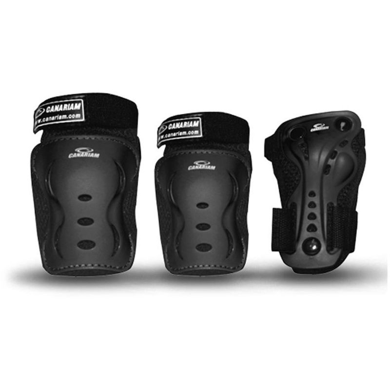 CANARIAM - Kit de Protección Para Patinaje Canariam C2 Negro Talla XS