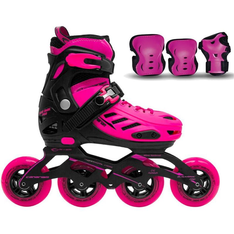 CANARIAM - Patines Blackmagic Pro Plus Fucsia  Kit C4 Talla 39-42