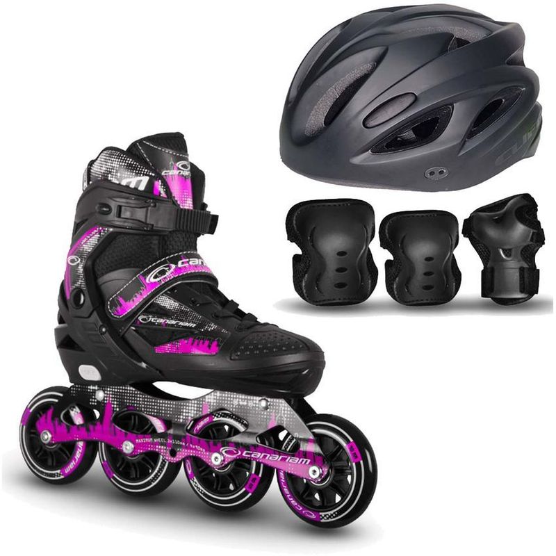 CANARIAM - Patines  Canariam Rollerteam  + Kit c4 + Casco Talla 38-41