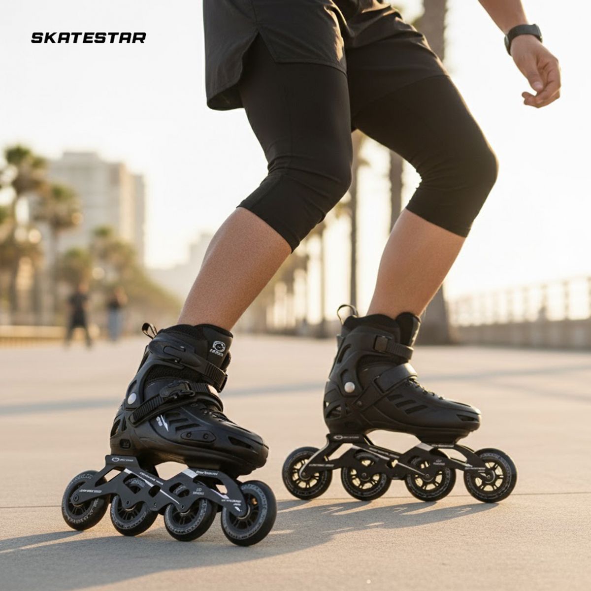 CANARIAM - Patines Canariam Blackmagic Pro Plus Negro más Kit de protección C2 Talla 39-42
