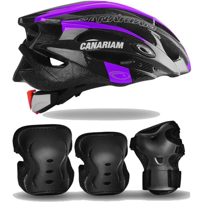 CANARIAM - Combo Kit de Protección Canariam C4 + Casco Sonic Talla Xs