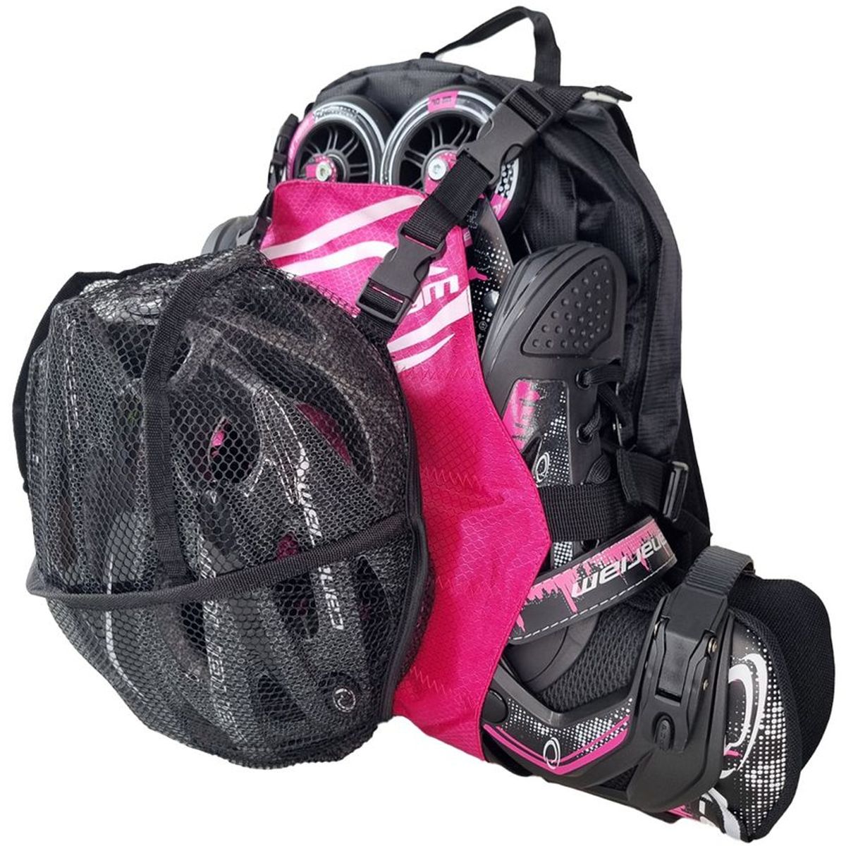 CANARIAM - Maletín para patinaje canariam malla fucsia negro