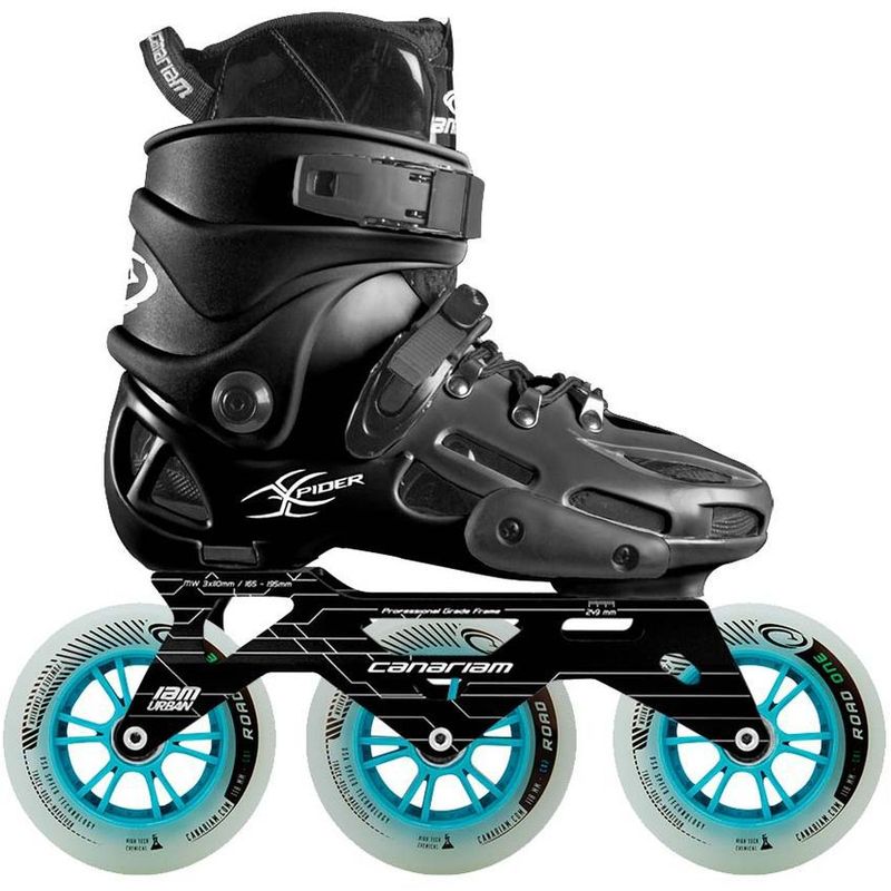 CANARIAM - Patines canariam xpider negro chasis rex 3x110mm azul