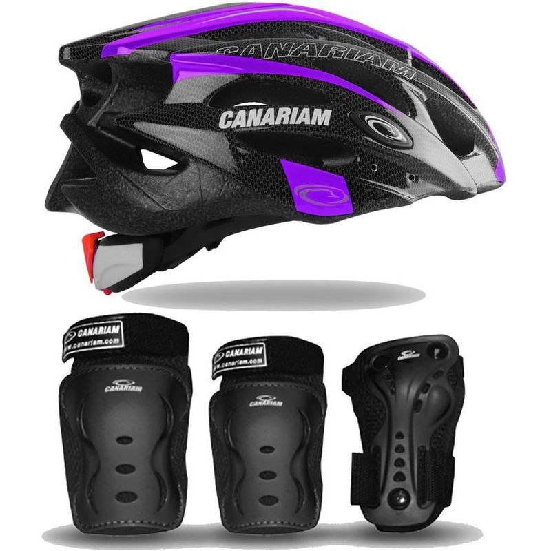 CANARIAM - Kit de Protección C2  Casco Canariam Para Patinaje Talla S