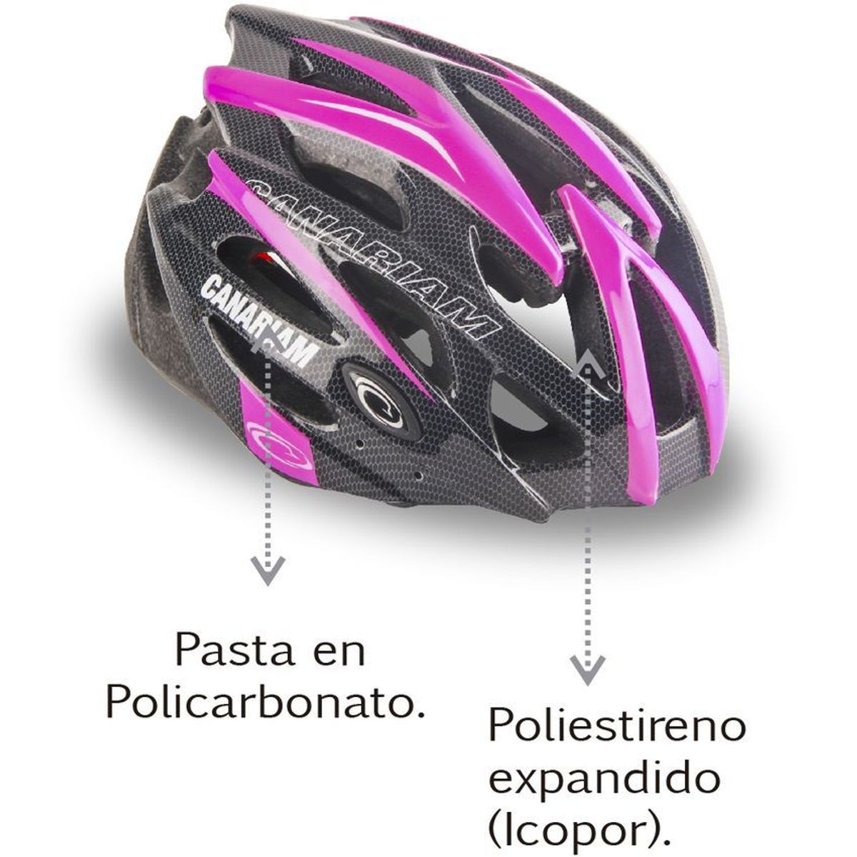 CANARIAM - Casco para ciclismo canariam sonic fucsia
