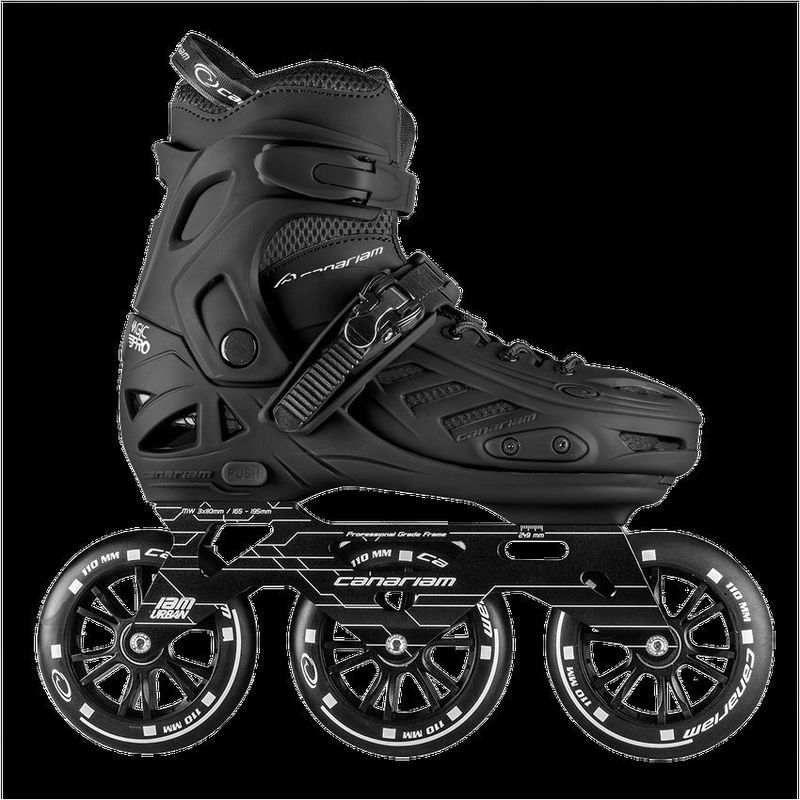CANARIAM - Patines Canariam Xpro + Chasis Rex,  Negro Talla 39-42