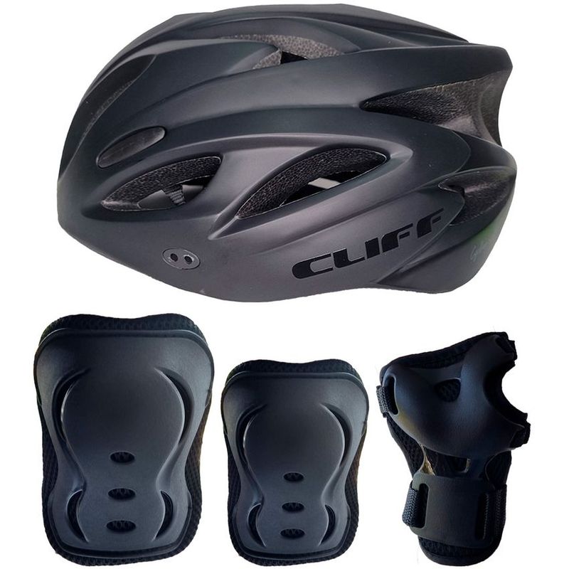 CANARIAM - Kit de Protección C4 + Casco para Patinaje Cliff Talla M