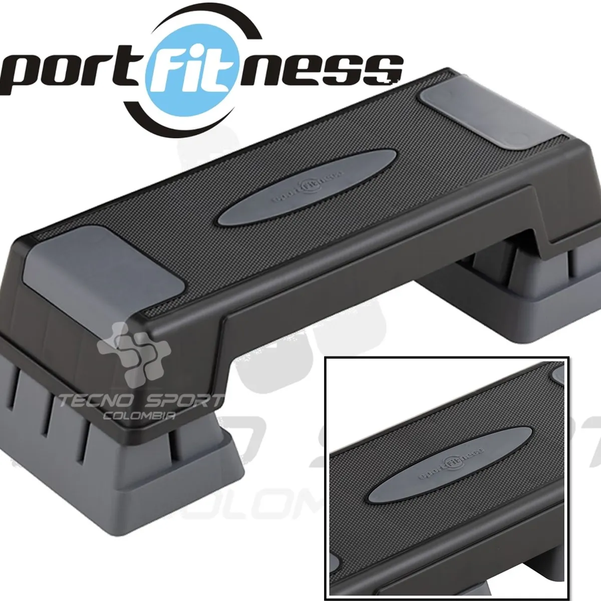 SPORT FITNESS - Banco Step Sportfitness 3 Niveles + Kit Teratubos Gym