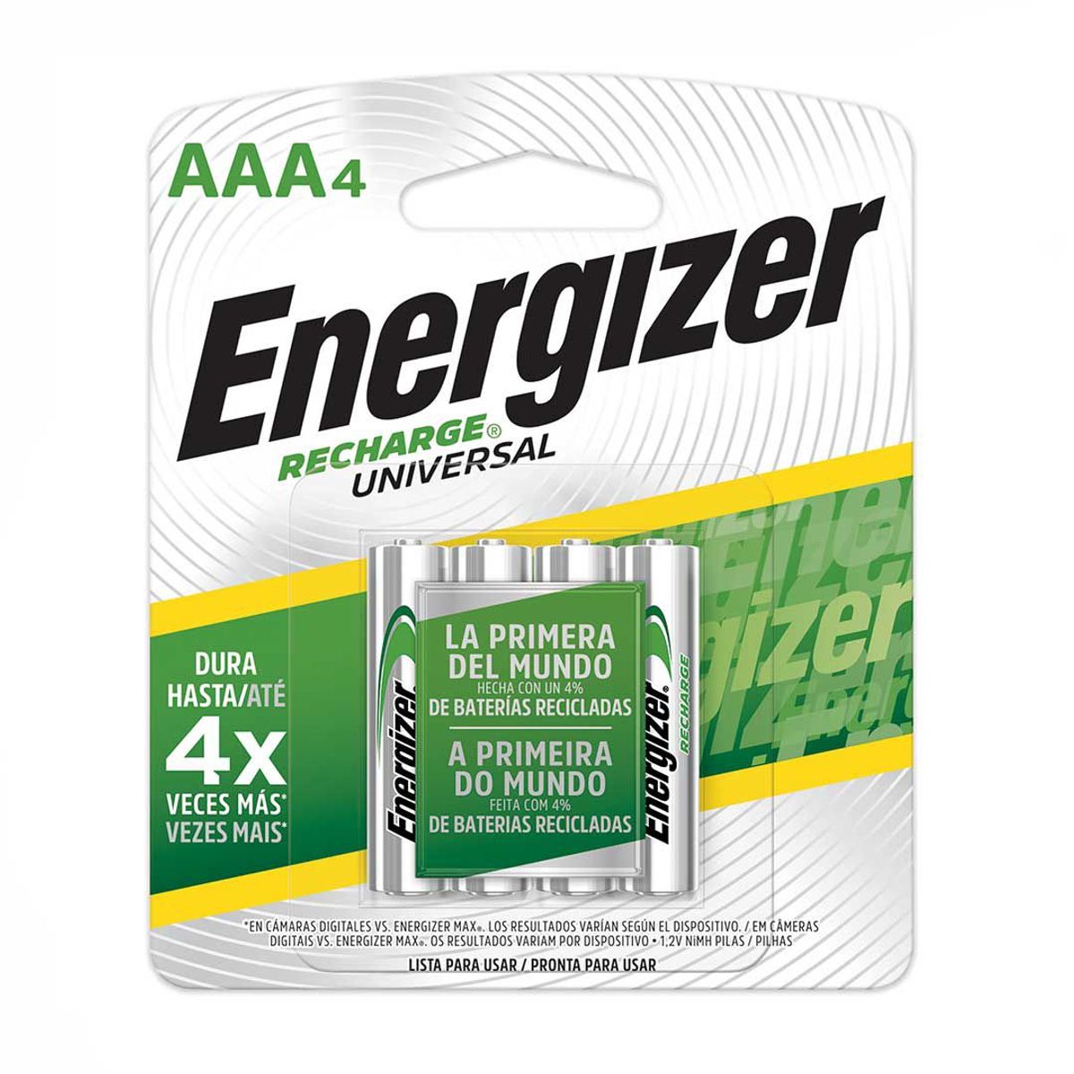 ENERGIZER - Pilas Recargables Energizer AAA x 4 700mah Bateria Regargable