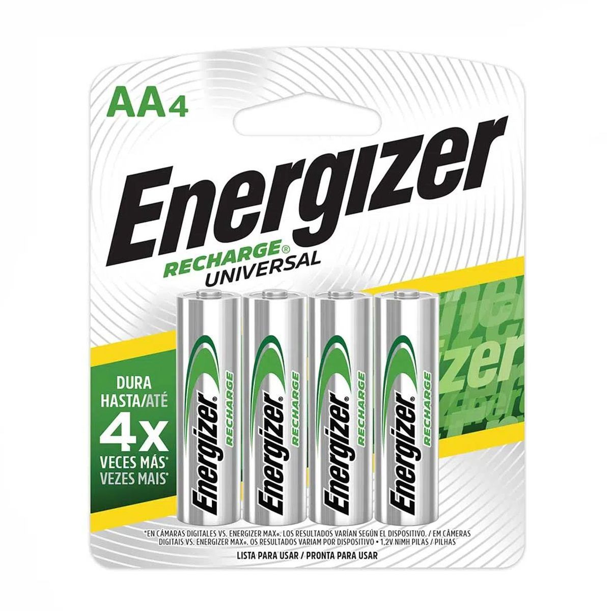 ENERGIZER - Pilas Recargables Energizer AA x 4 2000mah Bateria Regargable