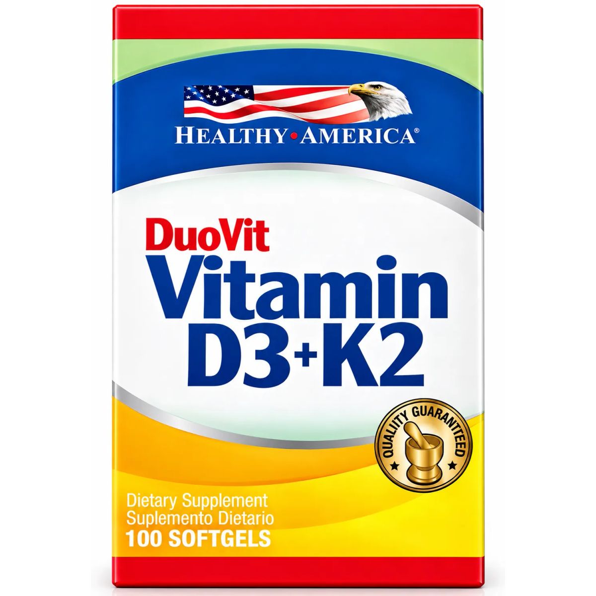 HEALTHY AMERICA - DUOVIT VITAMINA D3 + K2 X 100 SOFTGLES/ HEALTHY AMERICA.