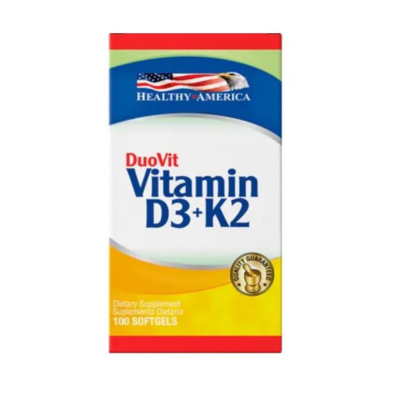 HEALTHY AMERICA - Duovit Vitamin D3+k2 100 Softgels