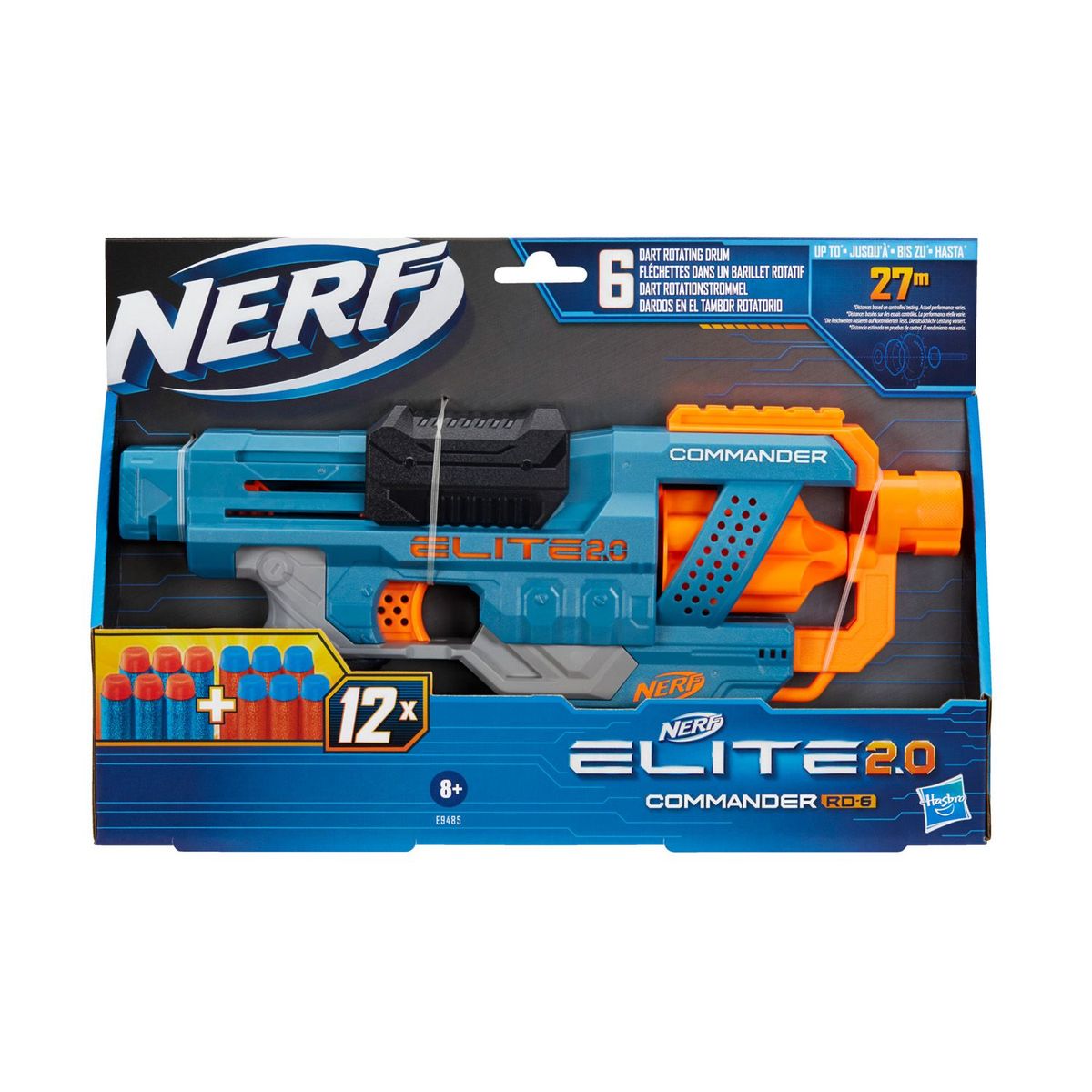 NERF - Lanzador Nerf Elite 2.0 Commander RC6 12 Dardos