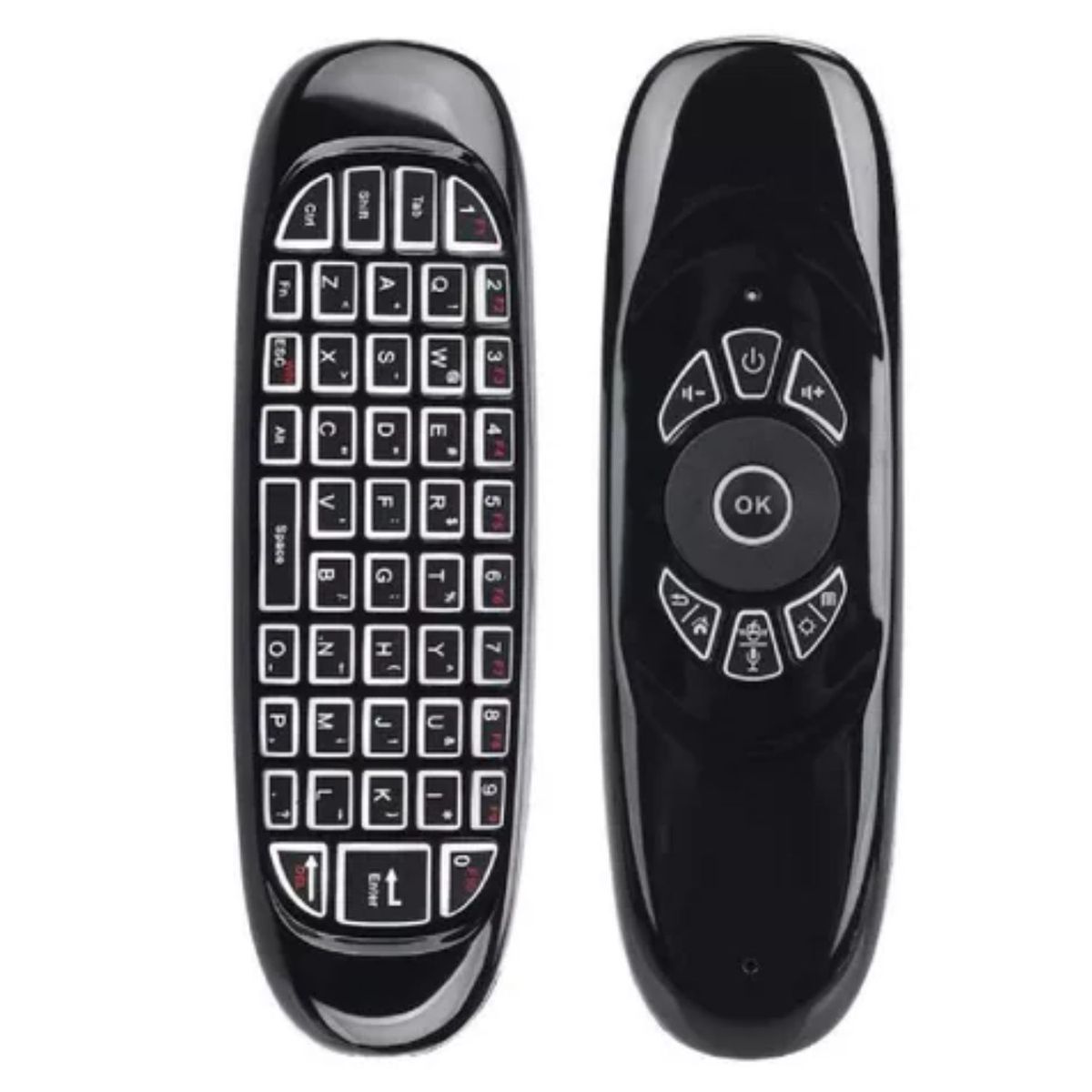 GENERICO - Control Smart Tv Air Mouse Teclado Luces Rgb Recargable Usb