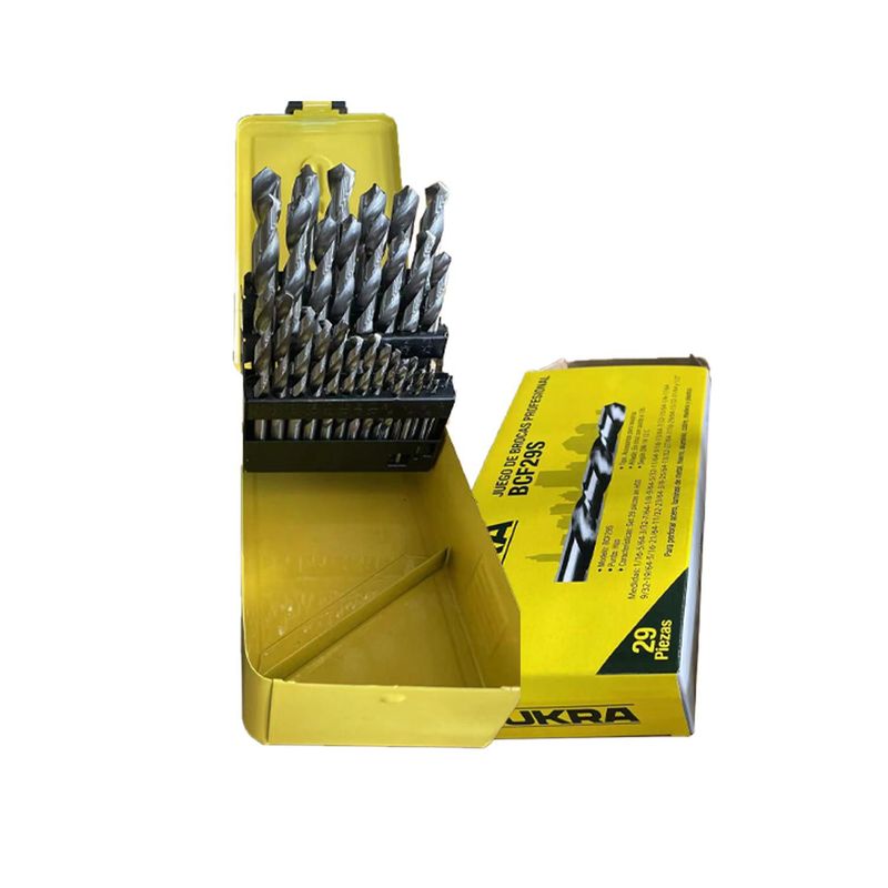 SUKRA - JUEGO BROCA PROFESIONAL MIX 29 PZAS BCF29S METAL MURO MADERA SUKRA