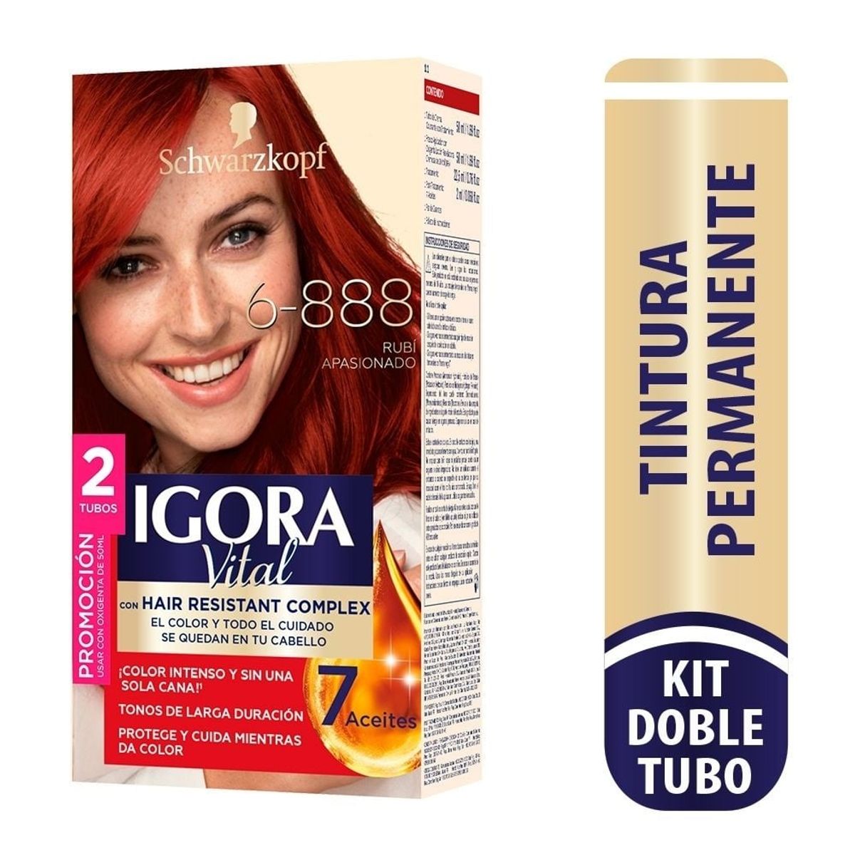 IGORA - Tinte Igora Vital Permanente 6-888 Rubi Apasionado Dt