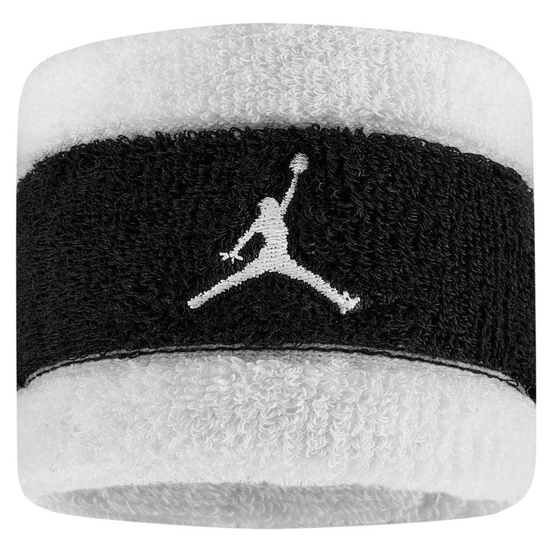 NIKE - Muñequera deportiva Nike Wristbands 2 Pack Terry - B/W - Blanco - Talla única