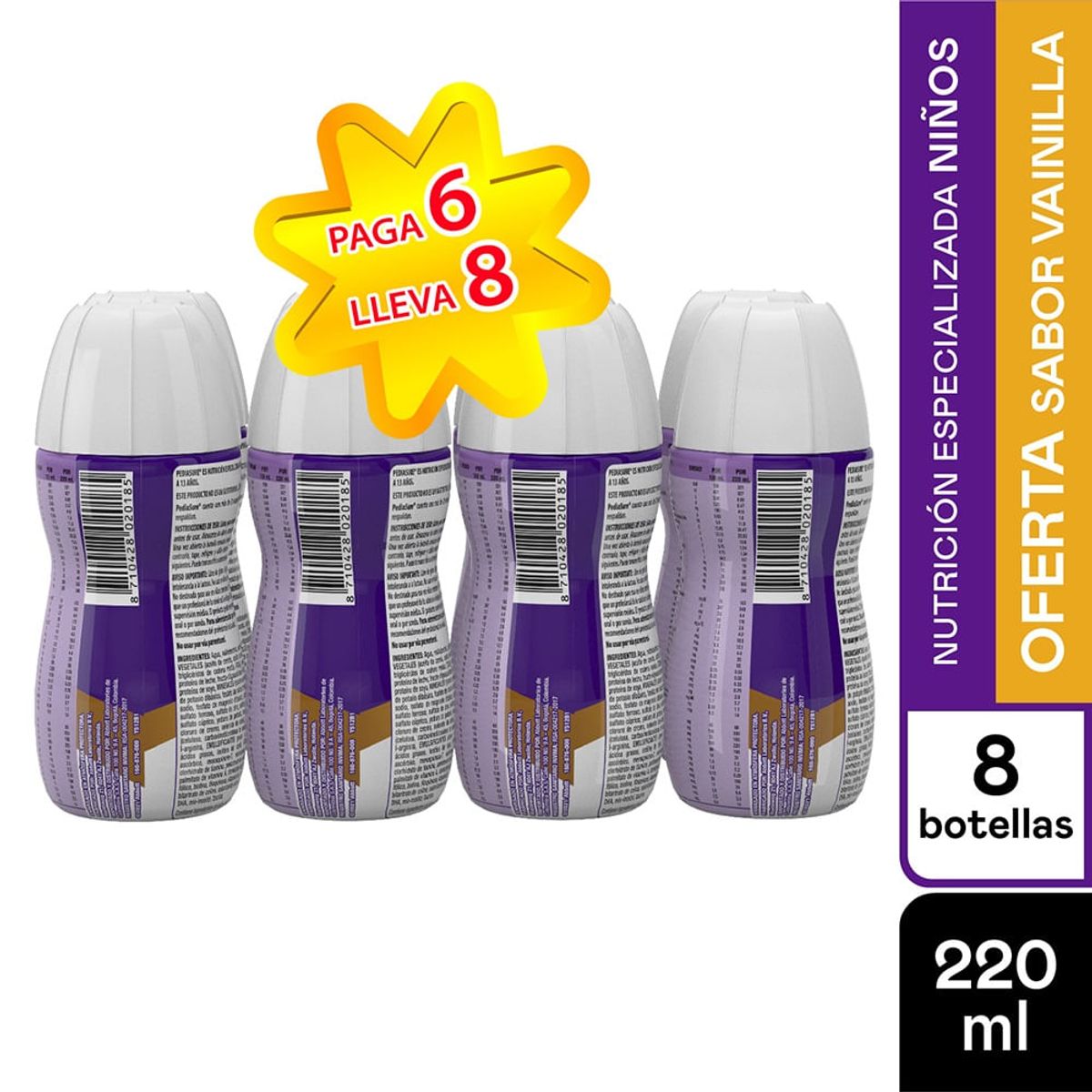 PEDIASURE - Oferta Pediasure Vainilla X 220ml Pague 6 Lleve 8