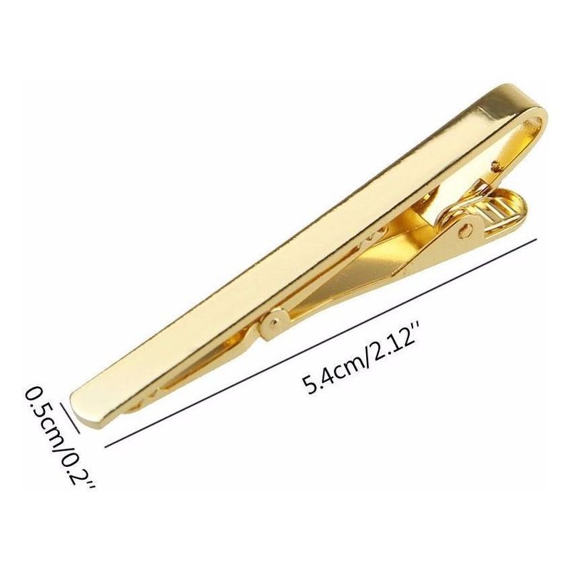 AMERICAN GENERICS - Pisacorbata pisa corbatas 5.5 cm metalico dorado oro