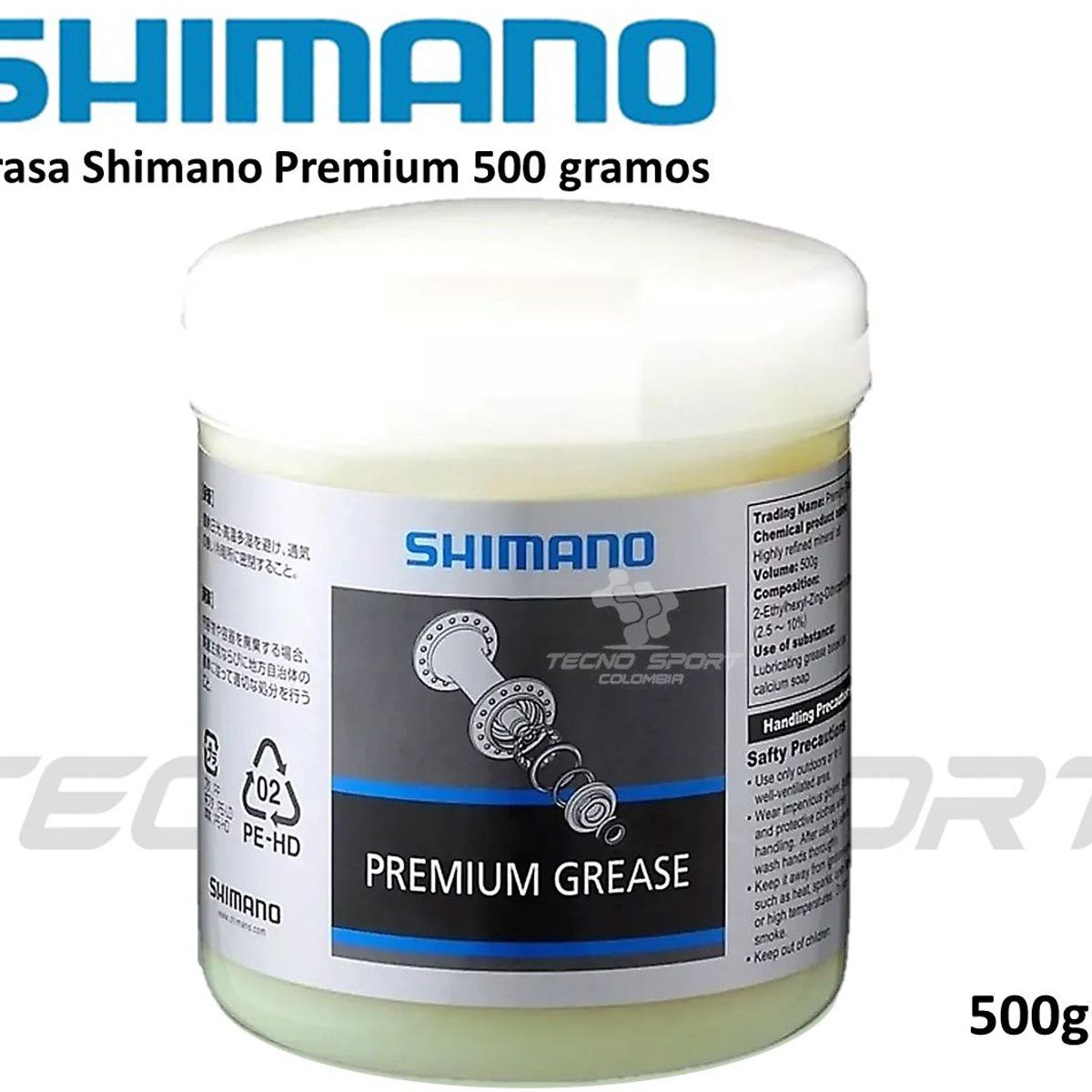 SHIMANO - Grasa Shimano Premium Para Rodamientos De Bicicletas 500g