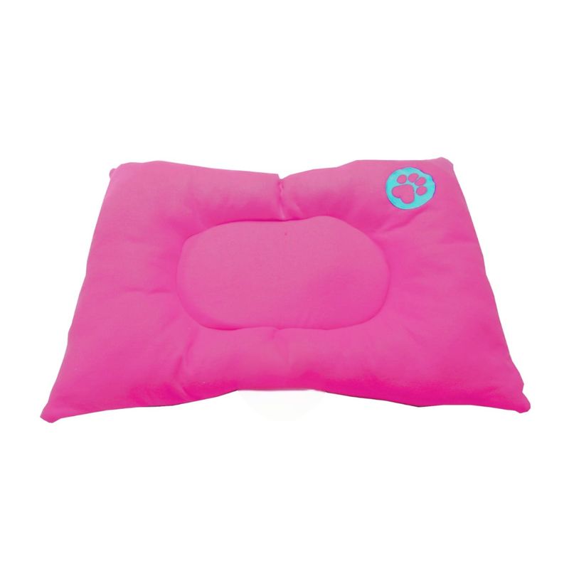 HALLY PET - Colchón premium gigante huella bordada mascota Rosado