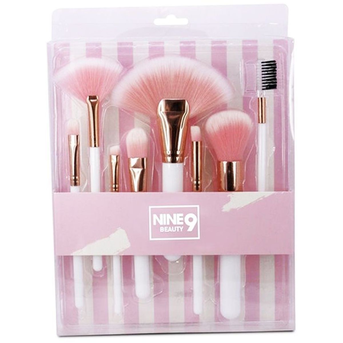 NINE WEST - Kit 8 pinceles y brochas maquillaje profesional-