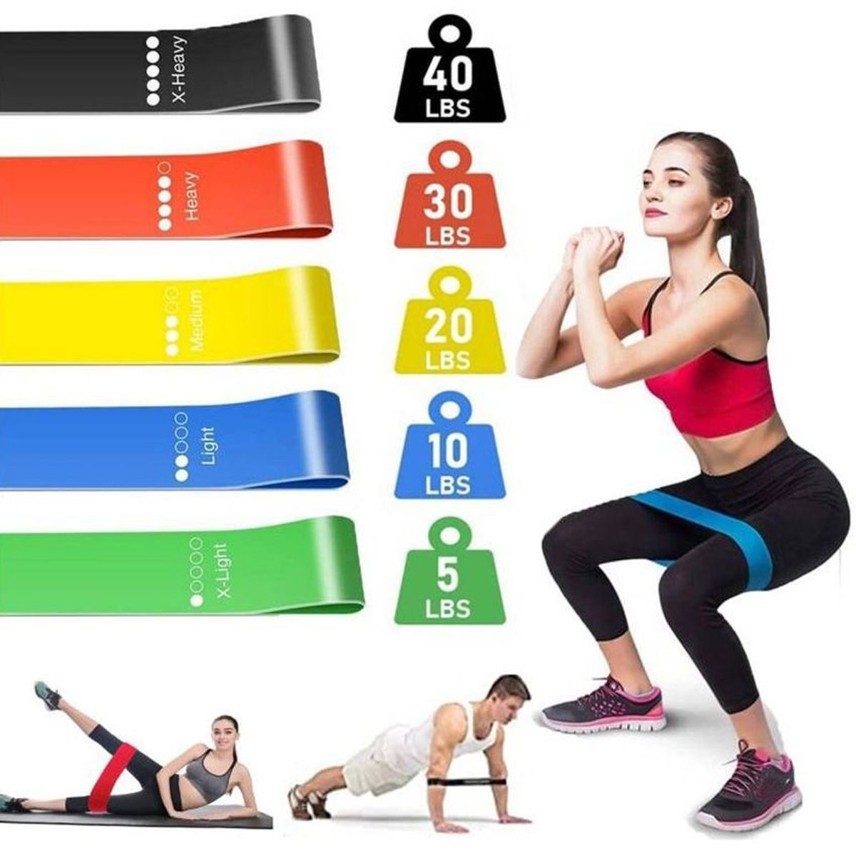 SPEED - Bandas elasticas para ejercicio x5  estuche importadas-