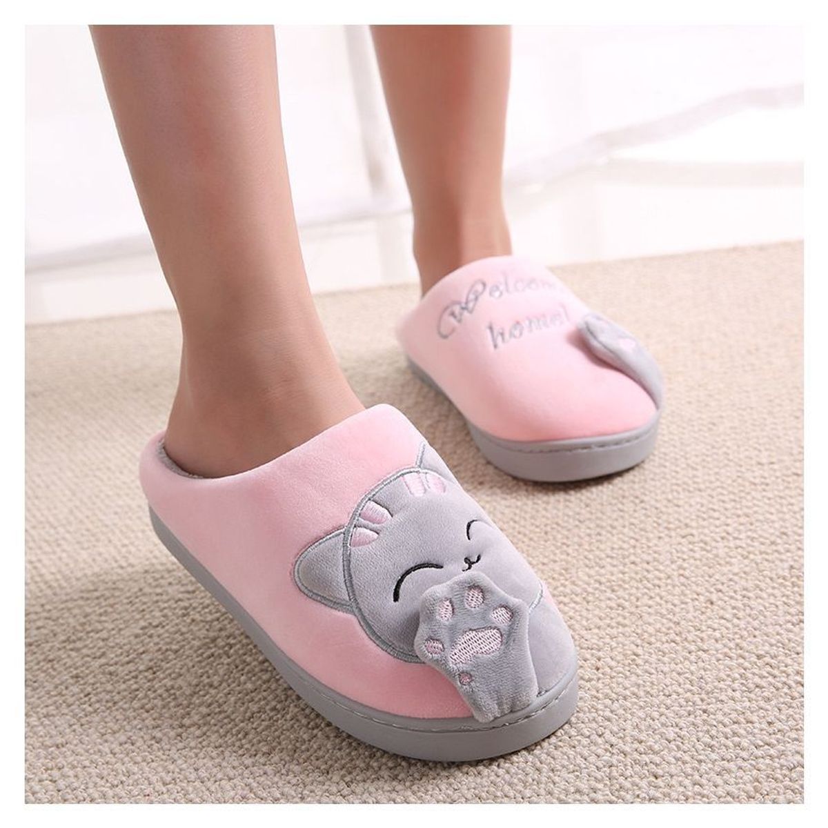 MULTIPLACE COLOMBIA - Pantuflas de peluche para mujer importadas