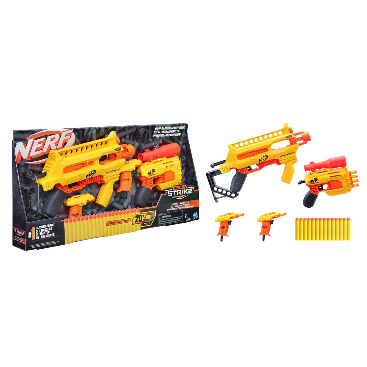 NERF - Lanzador Nerf Alpha Strike Pack de Infanteria